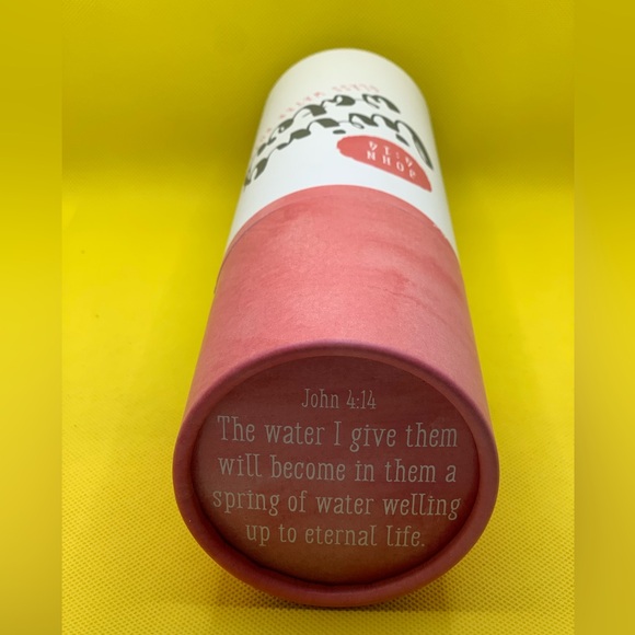 Christian Art Gifts Living Water Glass Water Bottle John 4:14 New Easter Gift - Picture 2 of 6